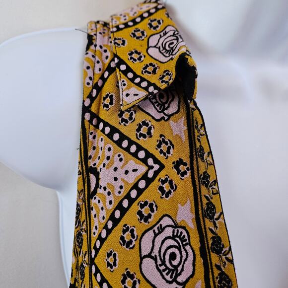 Free People Charlotte Sleeveless Top Size L Mixed Print Tunic Boho Festival - Picture 3 of 10